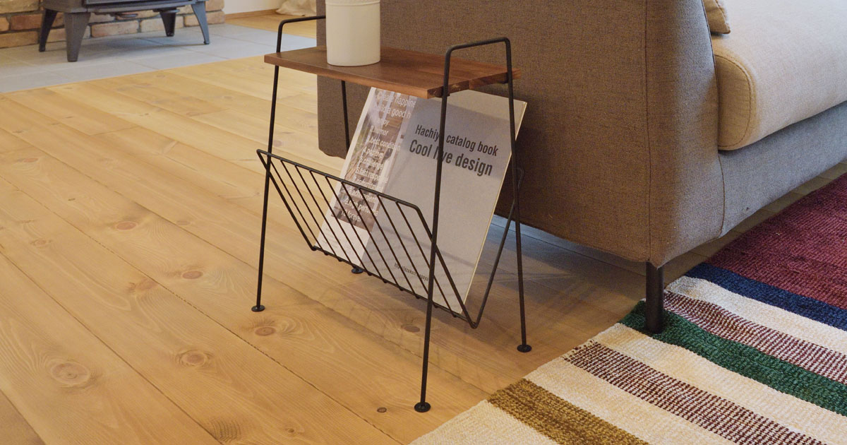 天然木アカシア材使用のカフェ風サイドテーブル/BK